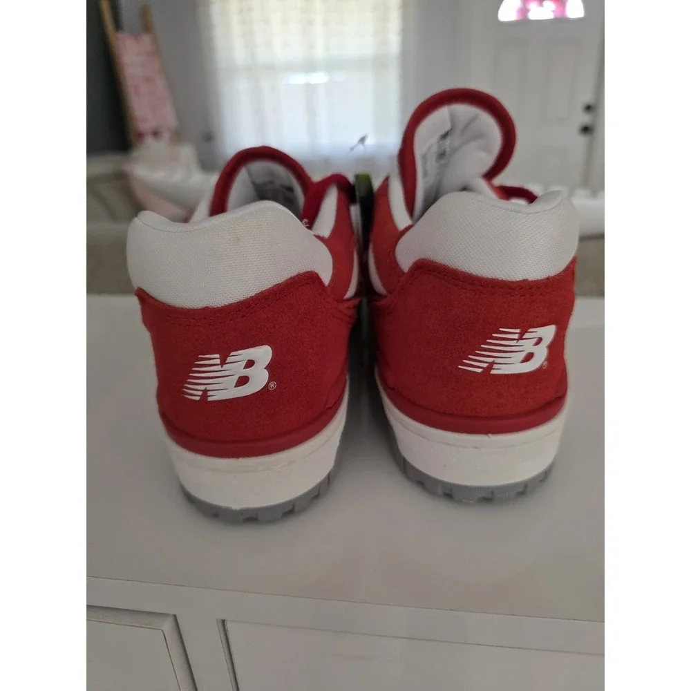 New Balance 550‎ Suede Pack Team Red And White BB550VND Men's Size 10.5